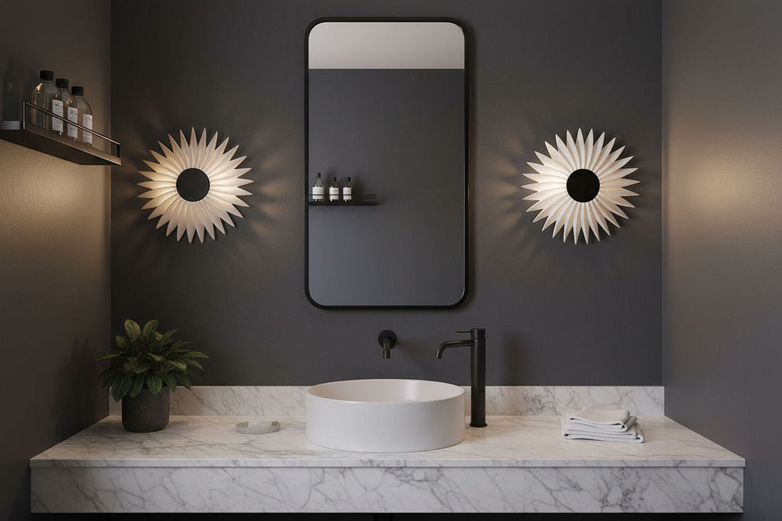 Apliques para espejo de baño: cómo iluminar sin errores