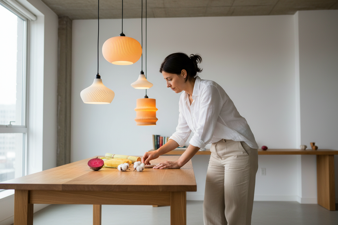 Lámparas colgantes para comedor: por qué el material lo cambia todo