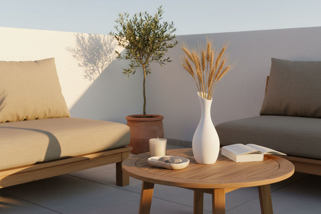Jarrones para terraza: decoración exterior con materiales naturales | Iberic Deco