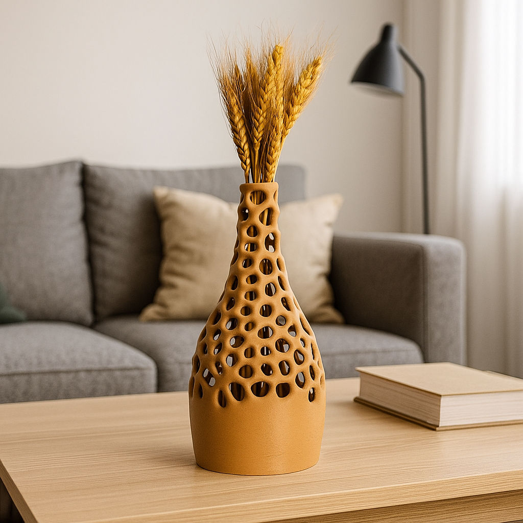 Jarrón VORONOI de diseño sostenible en PLA imagen 1