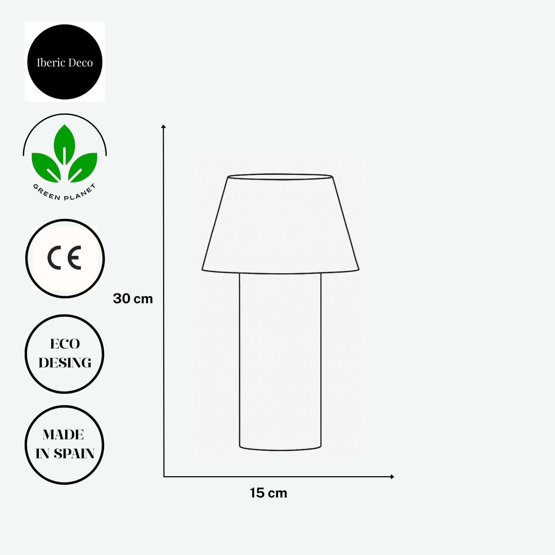 Lámpara de mesa TEBA - diseño moderno - Iberic Deco