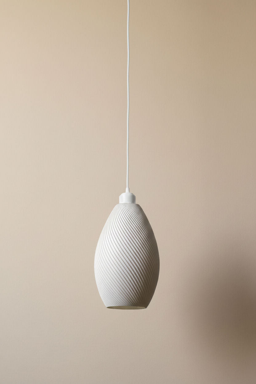 Lámpara colgante PAVAL de Iberic Deco con cable blanco