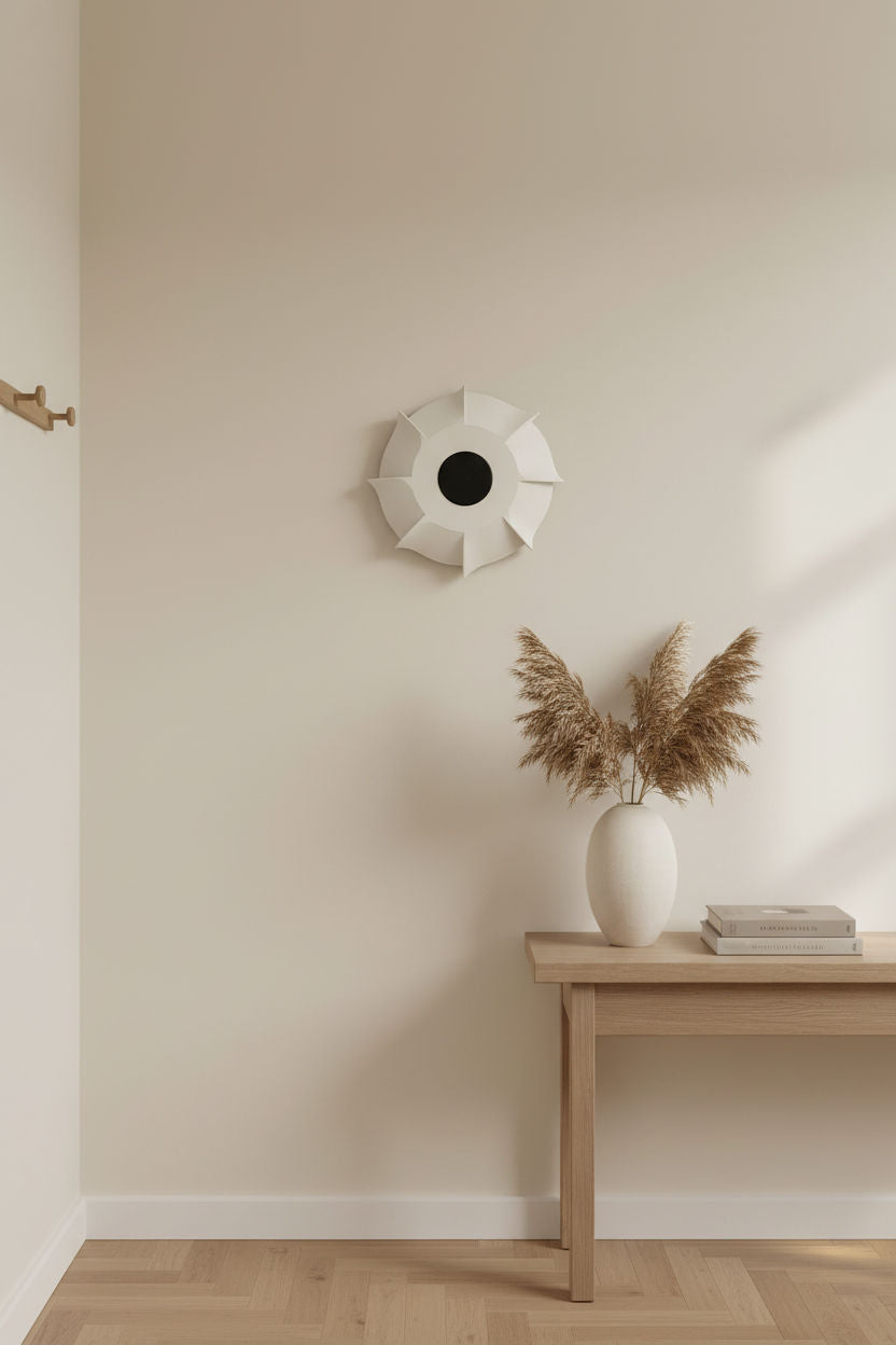 Aplique de pared RUMIO blanco en el recibidor - Iberic Deco