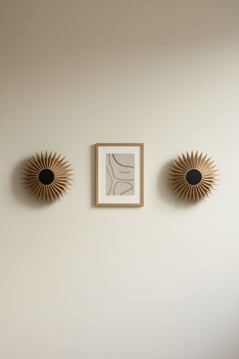 Dos apliques de pared TERU beige en el recibidor - Iberic Deco