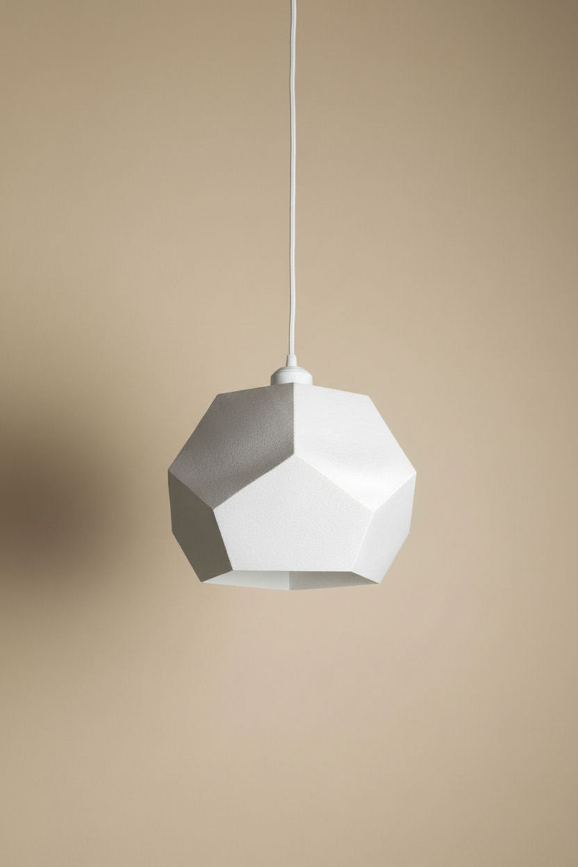 Lámpara colgante CUB de Iberic Deco con cable blanco