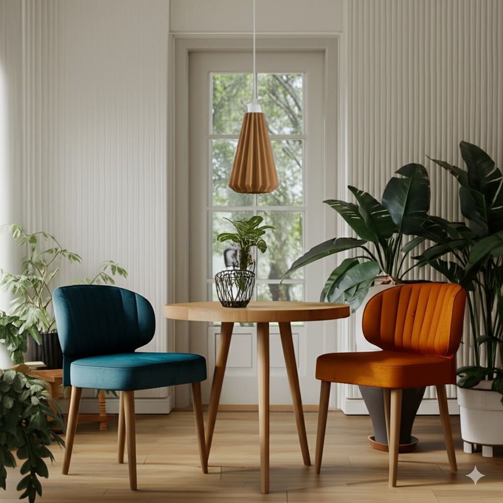 Lámpara colgante LINDOR en PLA de Iberic Deco en ambiente de salón o comedor