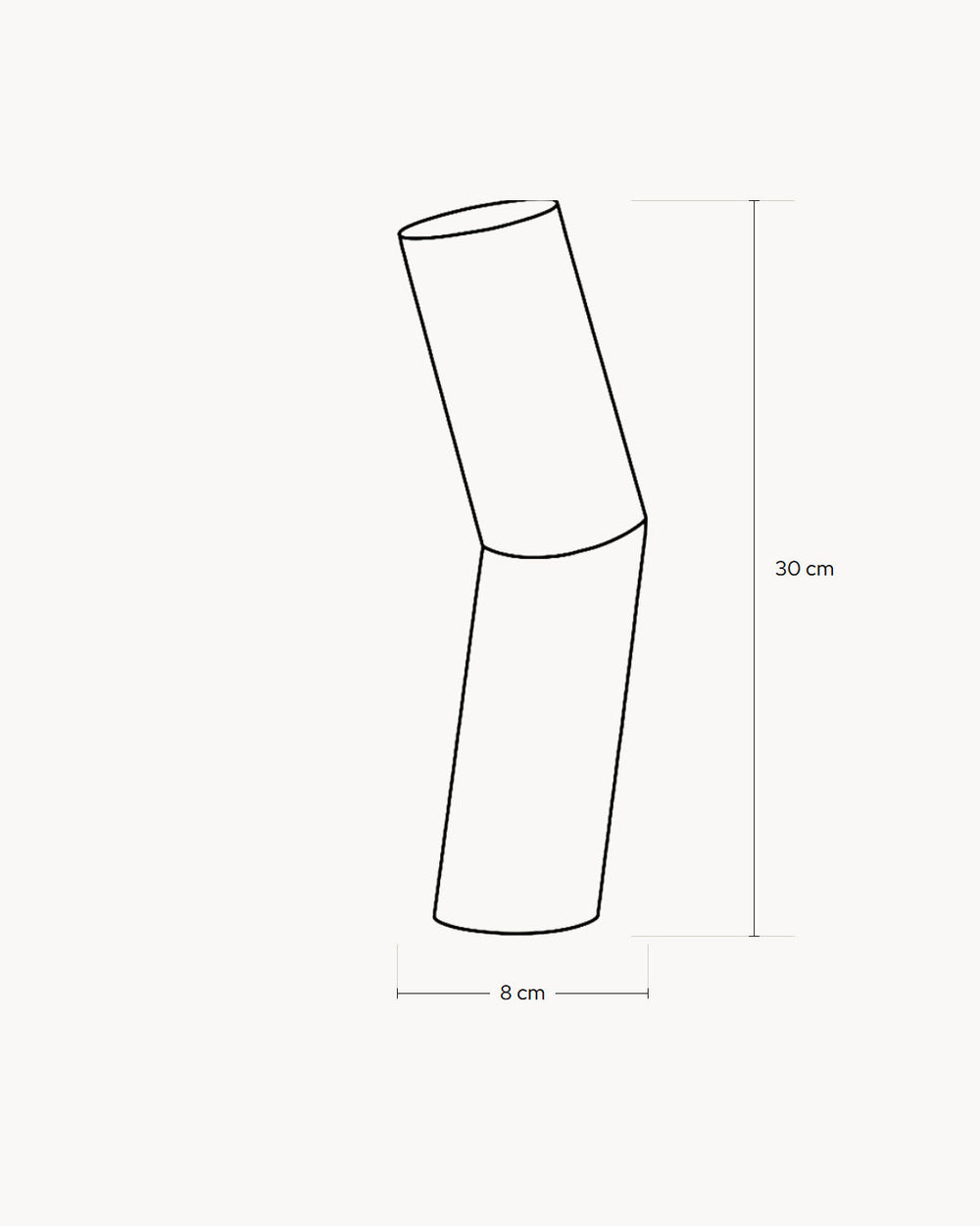 Esquema con las medidas de Lámpara de mesa de diseño LUA