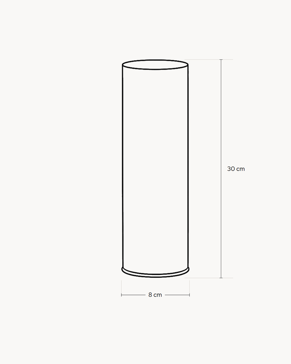 Esquema con las medidas de Lámpara de mesa de diseño NILA