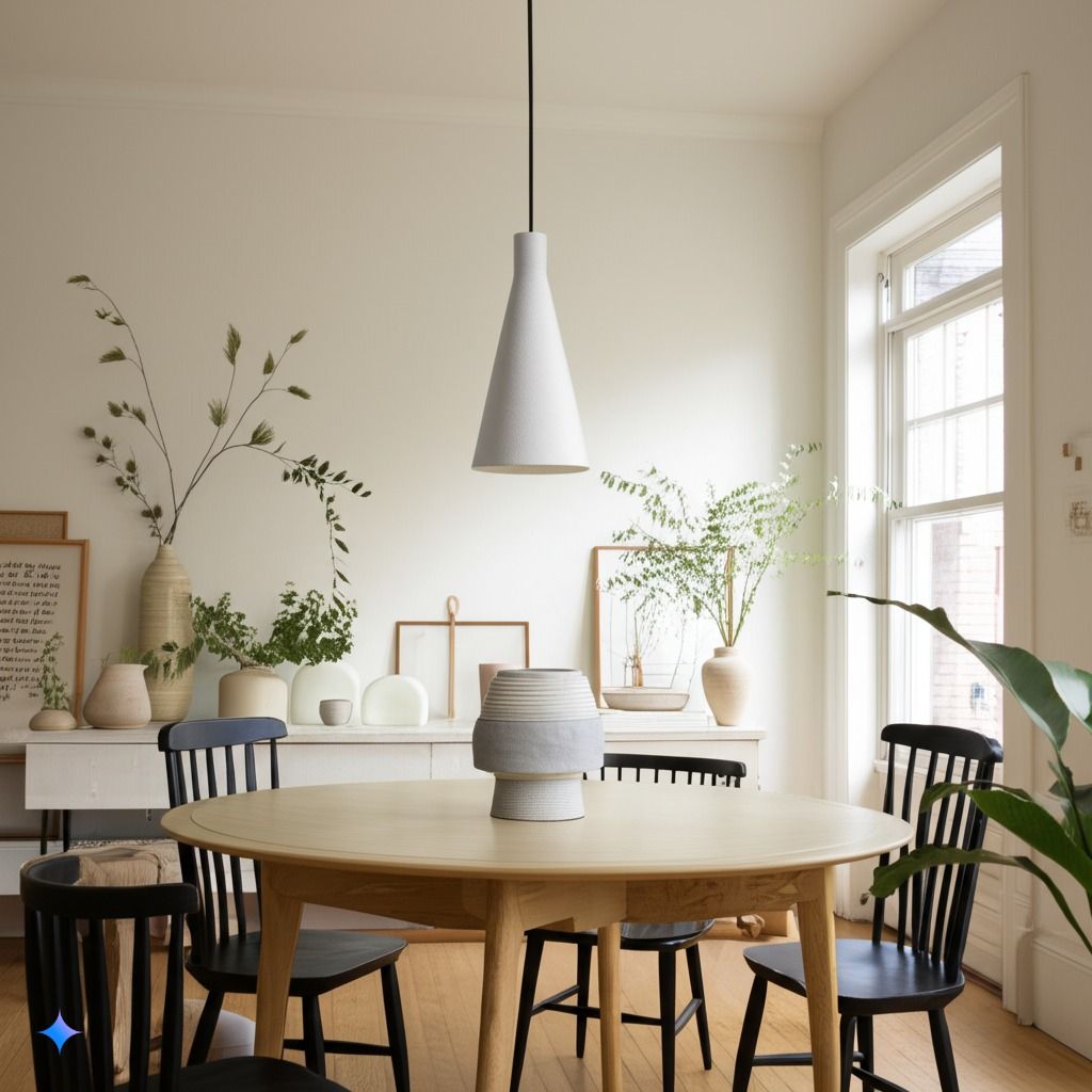 Lámpara colgante SHU en ambiente interior contemporáneo