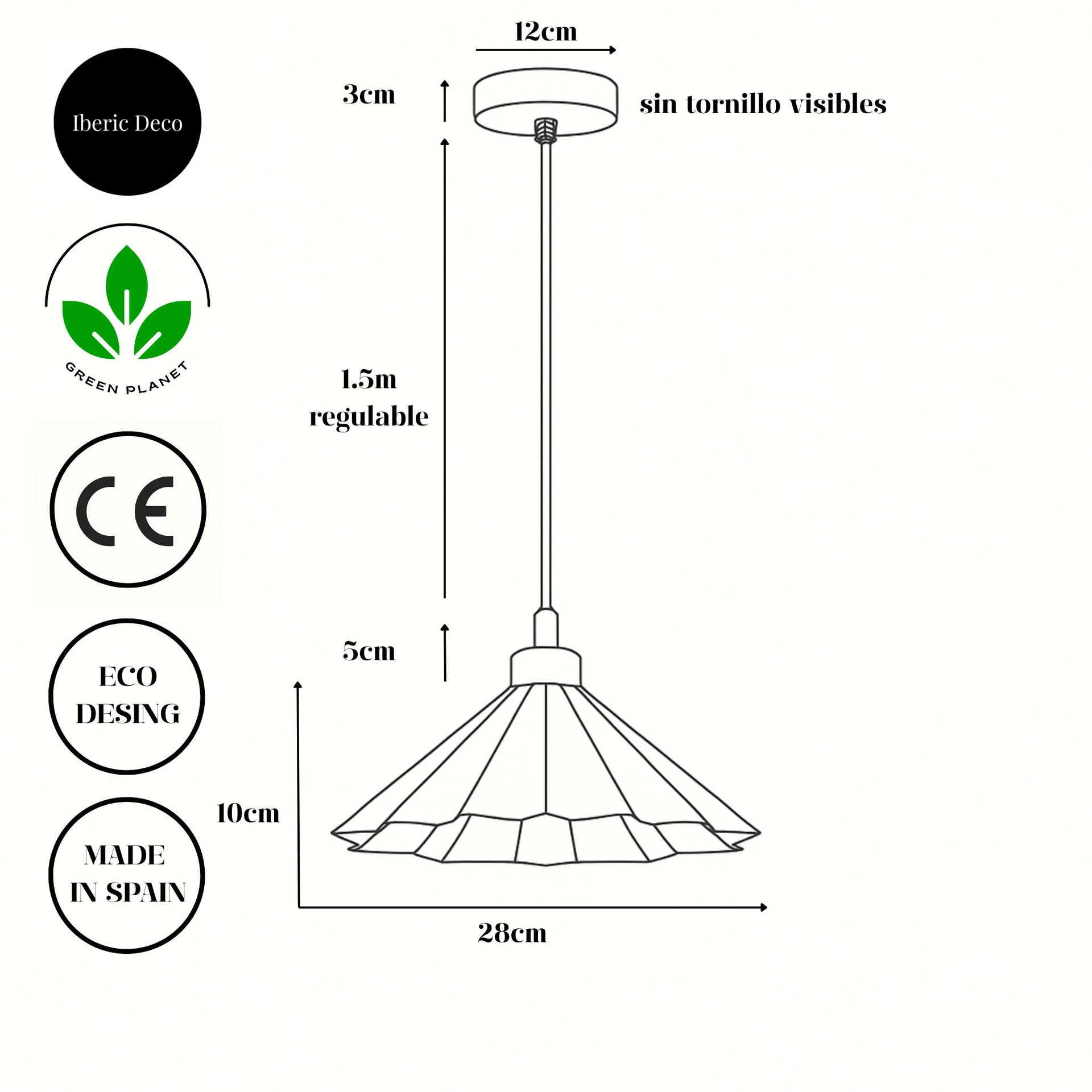 Lámpara de techo LILI - diseño moderno - Iberic Deco