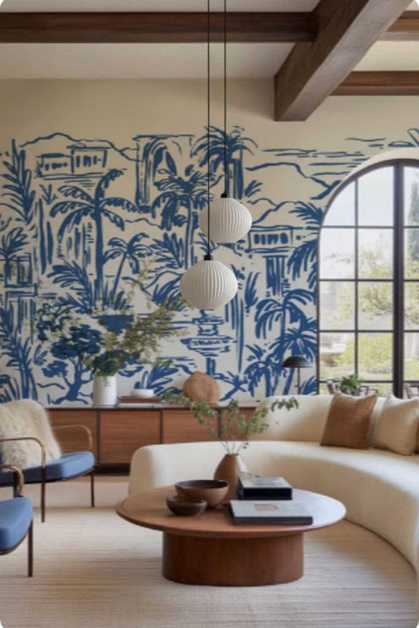 Lampara de techo IDALI en estancia - proyecto profesional Iberic Deco
